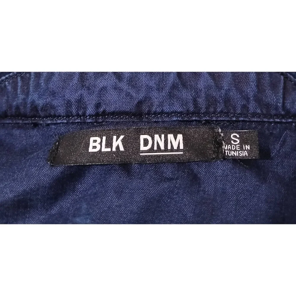 Blk dnm womens small long duster lightweight denim cardigan blue